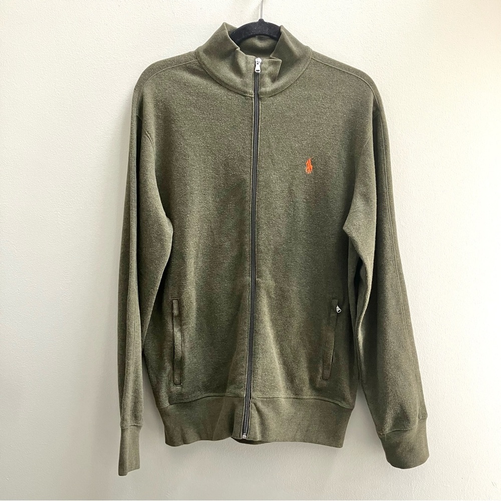Polo Ralph Lauren Performance Full-Zip Men’s Sweater Size M Olive Green Jacket